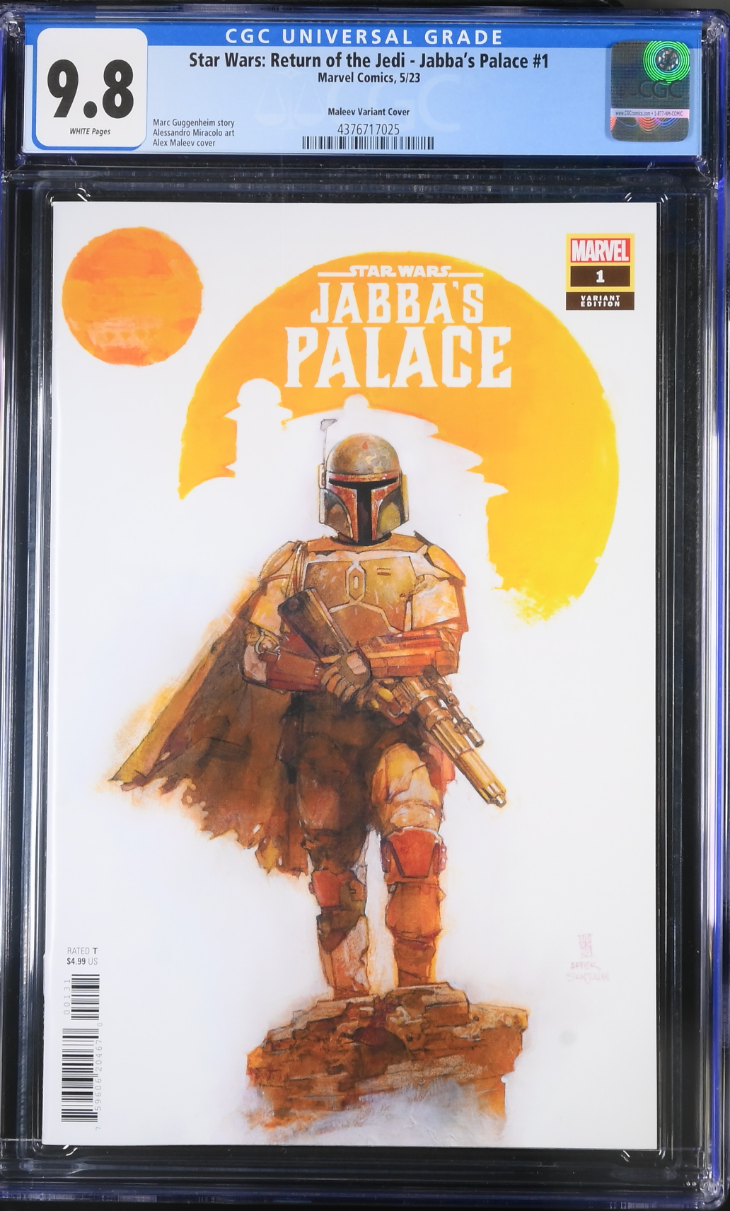 Star Wars: Return of the Jedi - Jabba's Palace #1 Maleev 1:25 Retailer Incentive Variant CGC 9.8