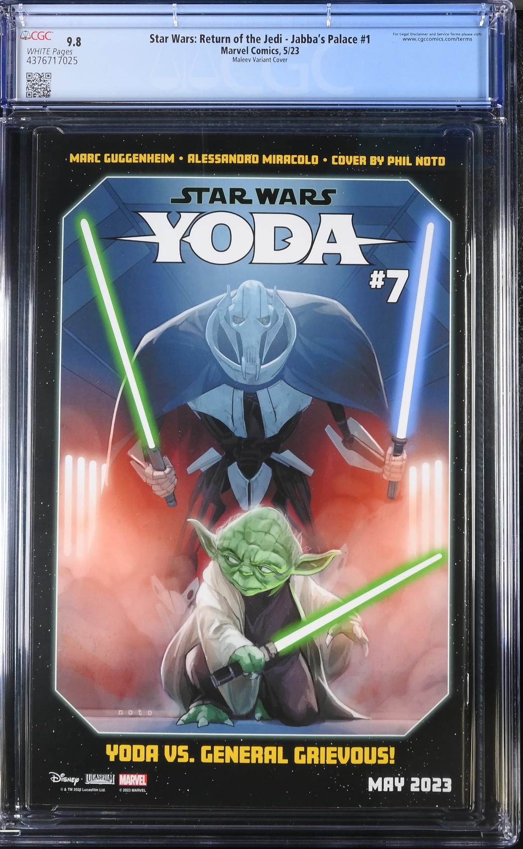 Star Wars: Return of the Jedi - Jabba's Palace #1 Maleev 1:25 Retailer Incentive Variant CGC 9.8