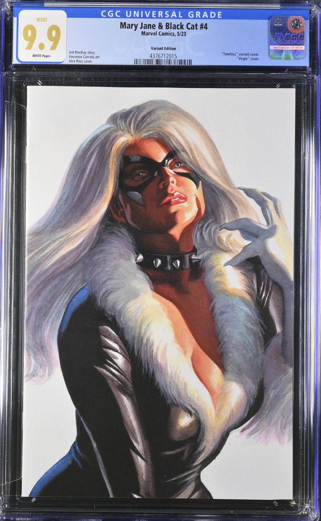 Mary Jane & Black Cat #4 Alex Ross Black Cat "Timeless" Variant CGC 9.9