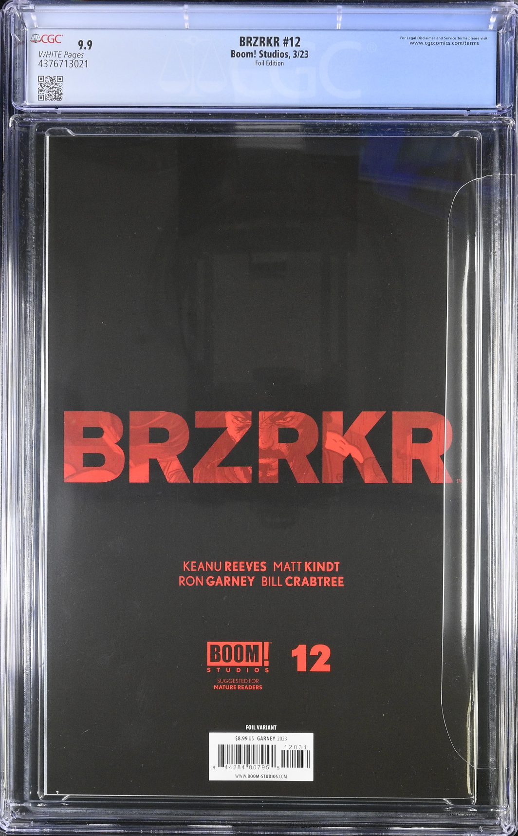 BRZRKR #12 Cover C Garney Foil Variant CGC 9.9 (Berzerker)