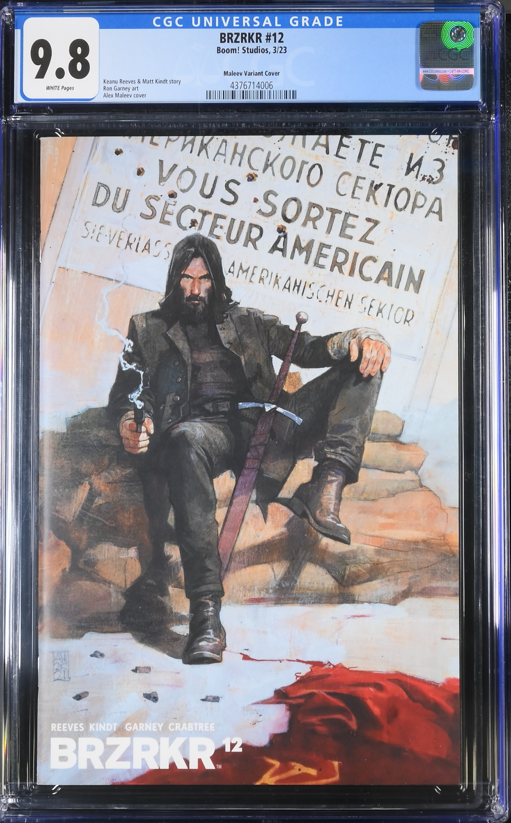 BRZRKR #12 Maleev 1:10 Retailer Incentive Variant CGC 9.8 (Berzerker)