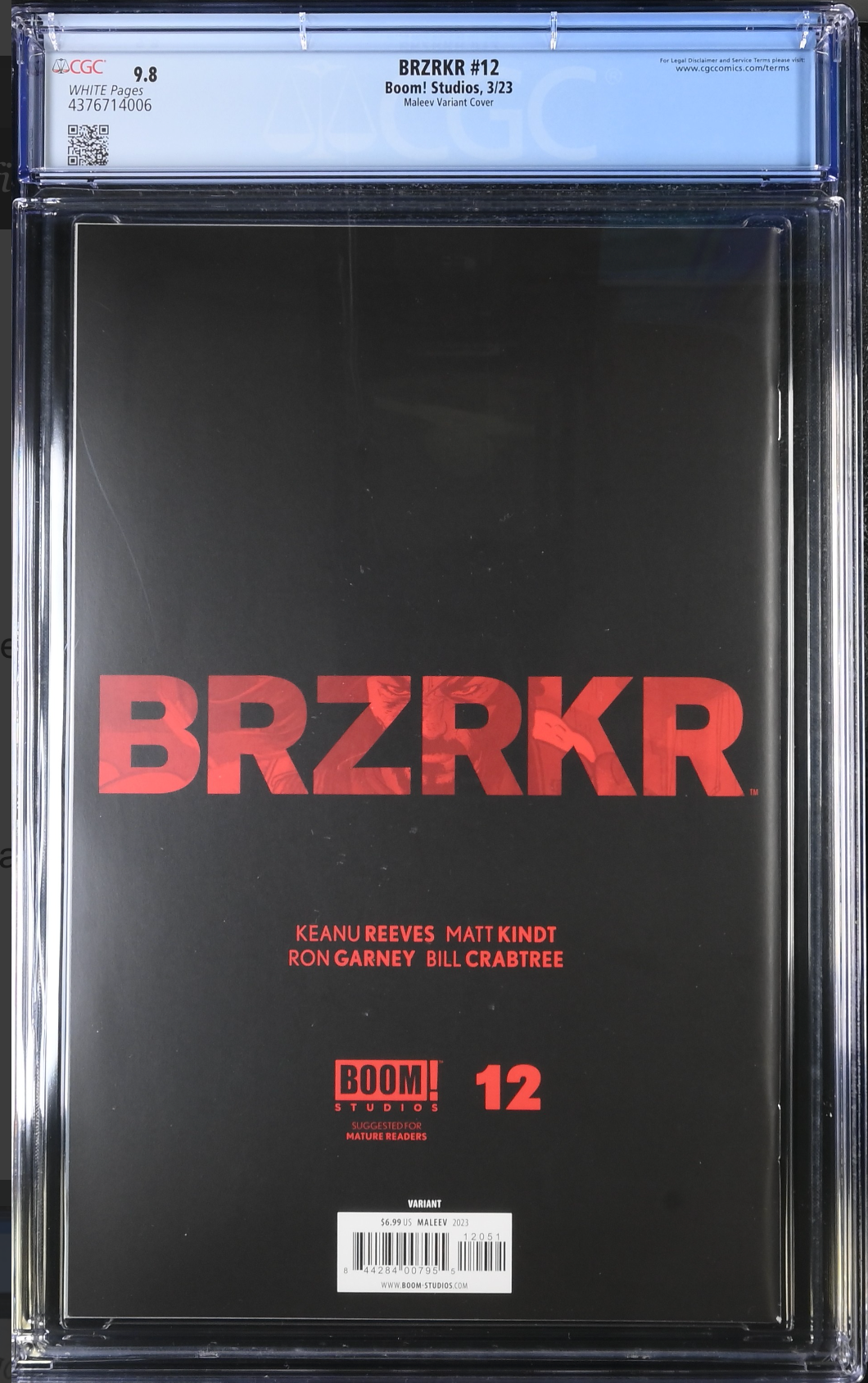 BRZRKR #12 Maleev 1:10 Retailer Incentive Variant CGC 9.8 (Berzerker)