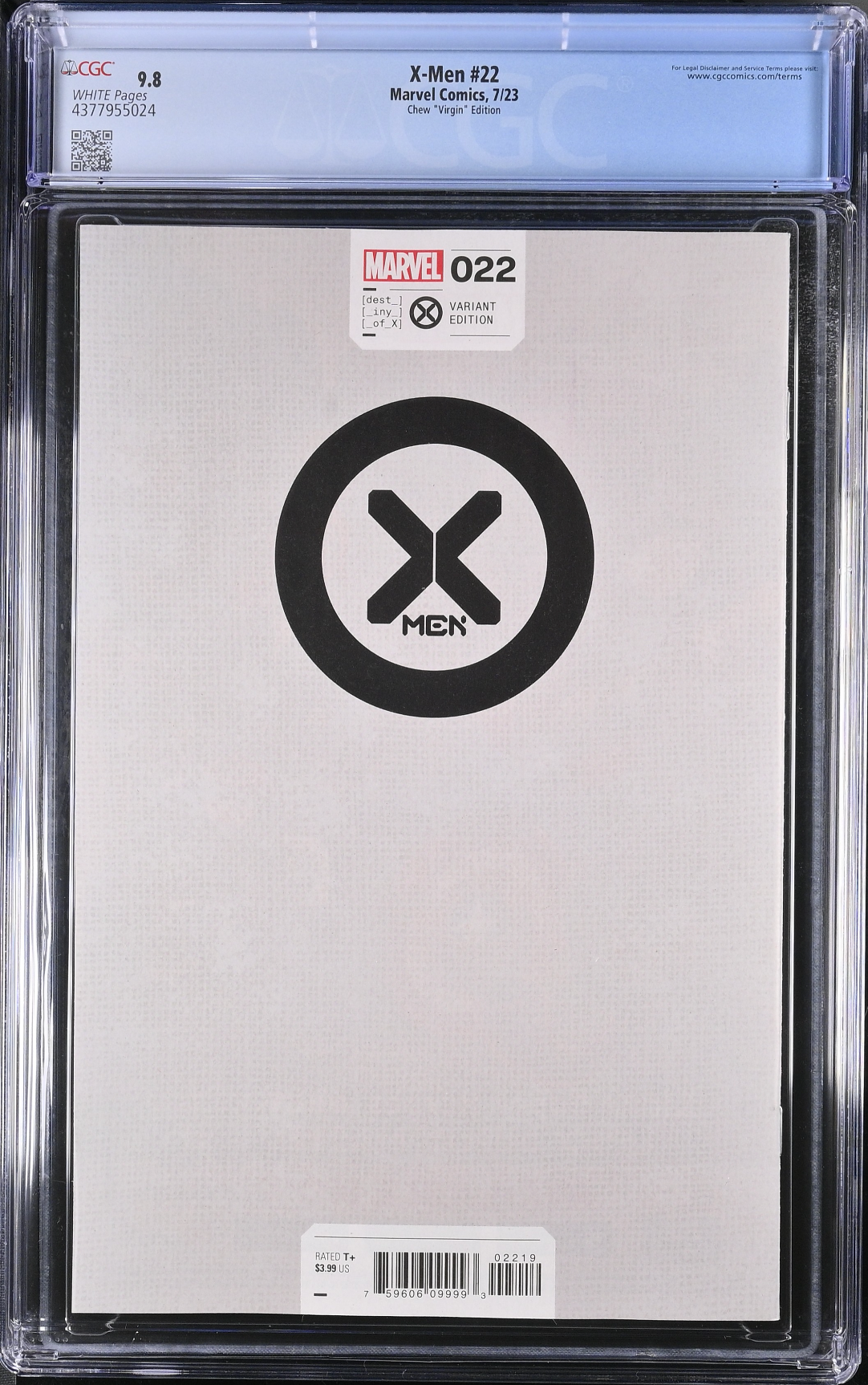 X-Men #22 Chew 1:50 Virgin Retailer Incentive Variant CGC 9.8