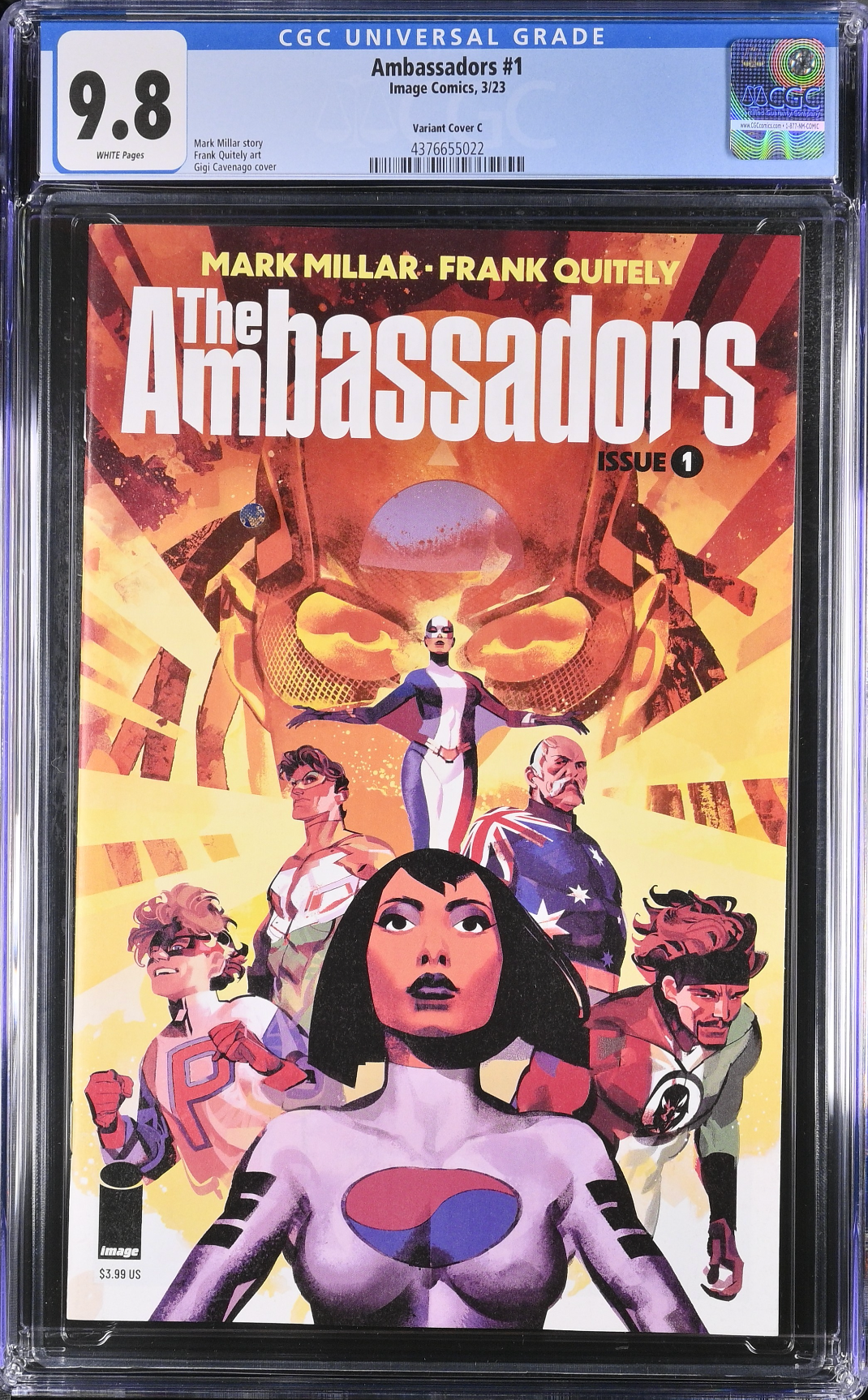 The Ambassadors #1 - Cover C - Cavenago Variant CGC 9.8