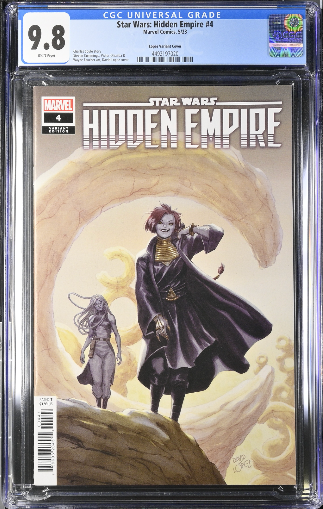 Star Wars: Hidden Empire #4 Lopez 1:25 Retailer Incentive Variant CGC 9.8