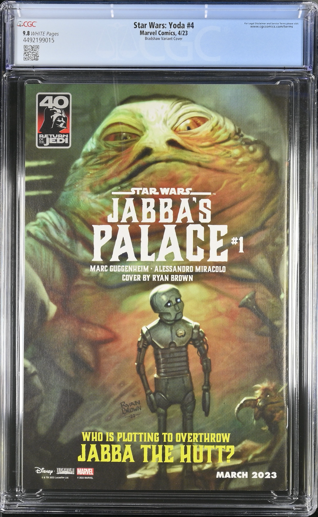 Star Wars: Yoda #4 Bradshaw 1:25 Retailer Incentive Variant CGC 9.8