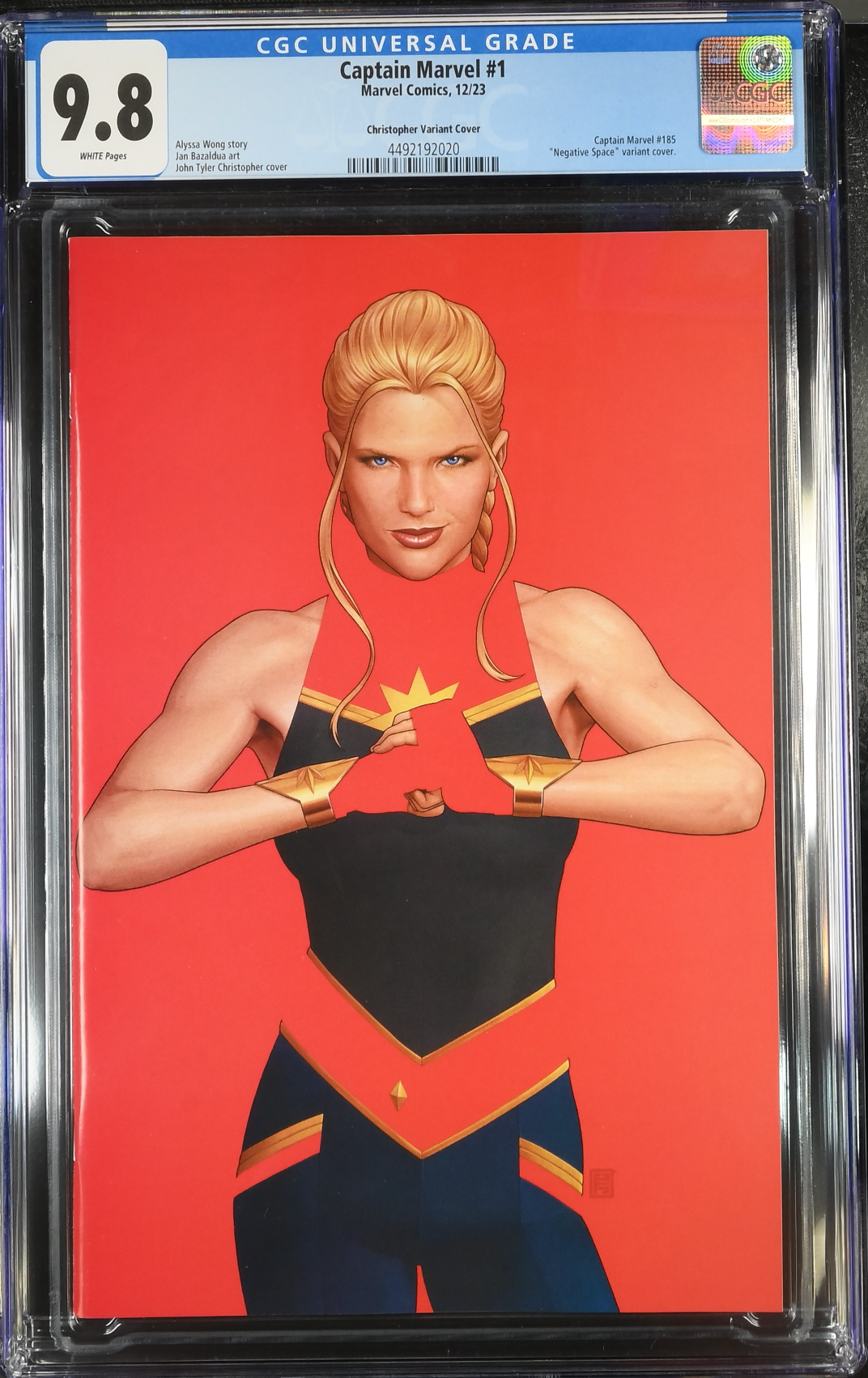 Captain Marvel #1 Christopher Negative Space Variant CGC 9.8