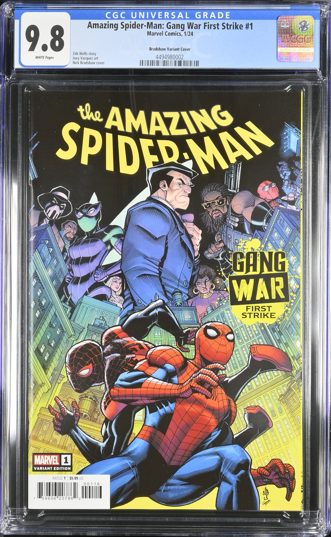 Amazing Spider-Man: Gang War - First Strike #1 Bradshaw 1:25 Retailer incentive Variant CGC 9.8