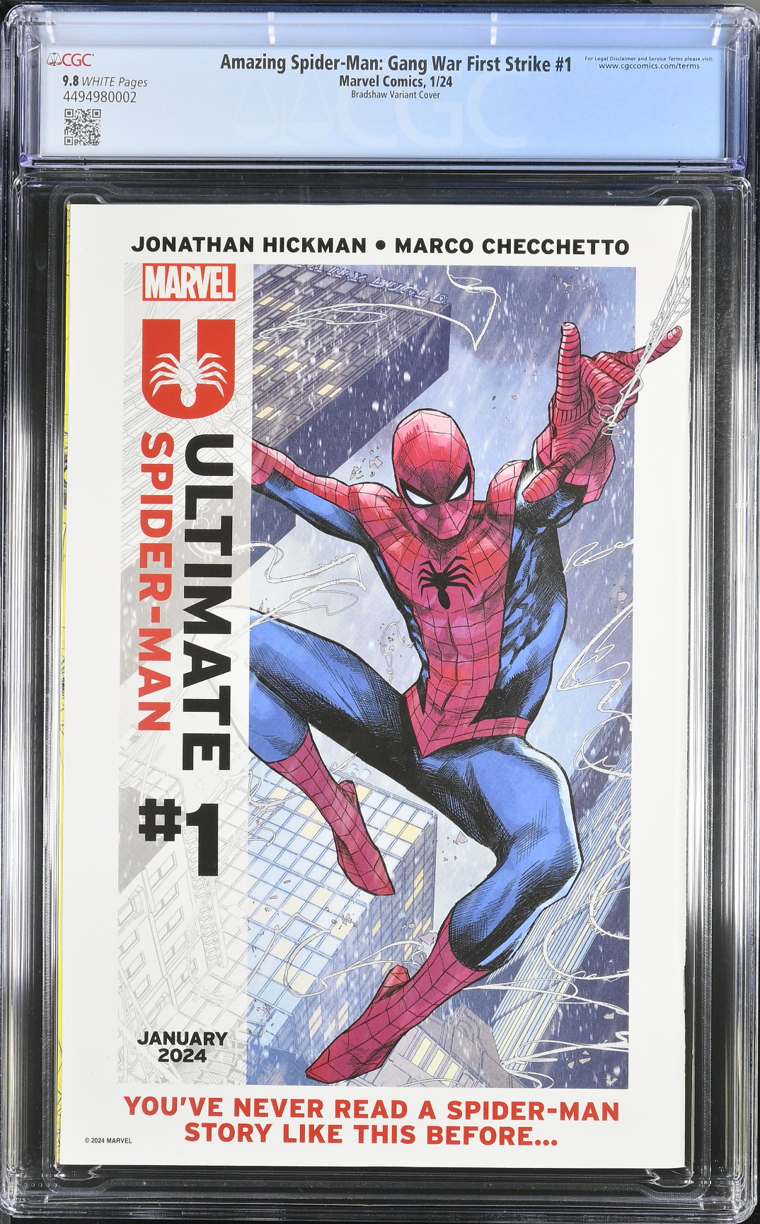 Amazing Spider-Man: Gang War - First Strike #1 Bradshaw 1:25 Retailer incentive Variant CGC 9.8