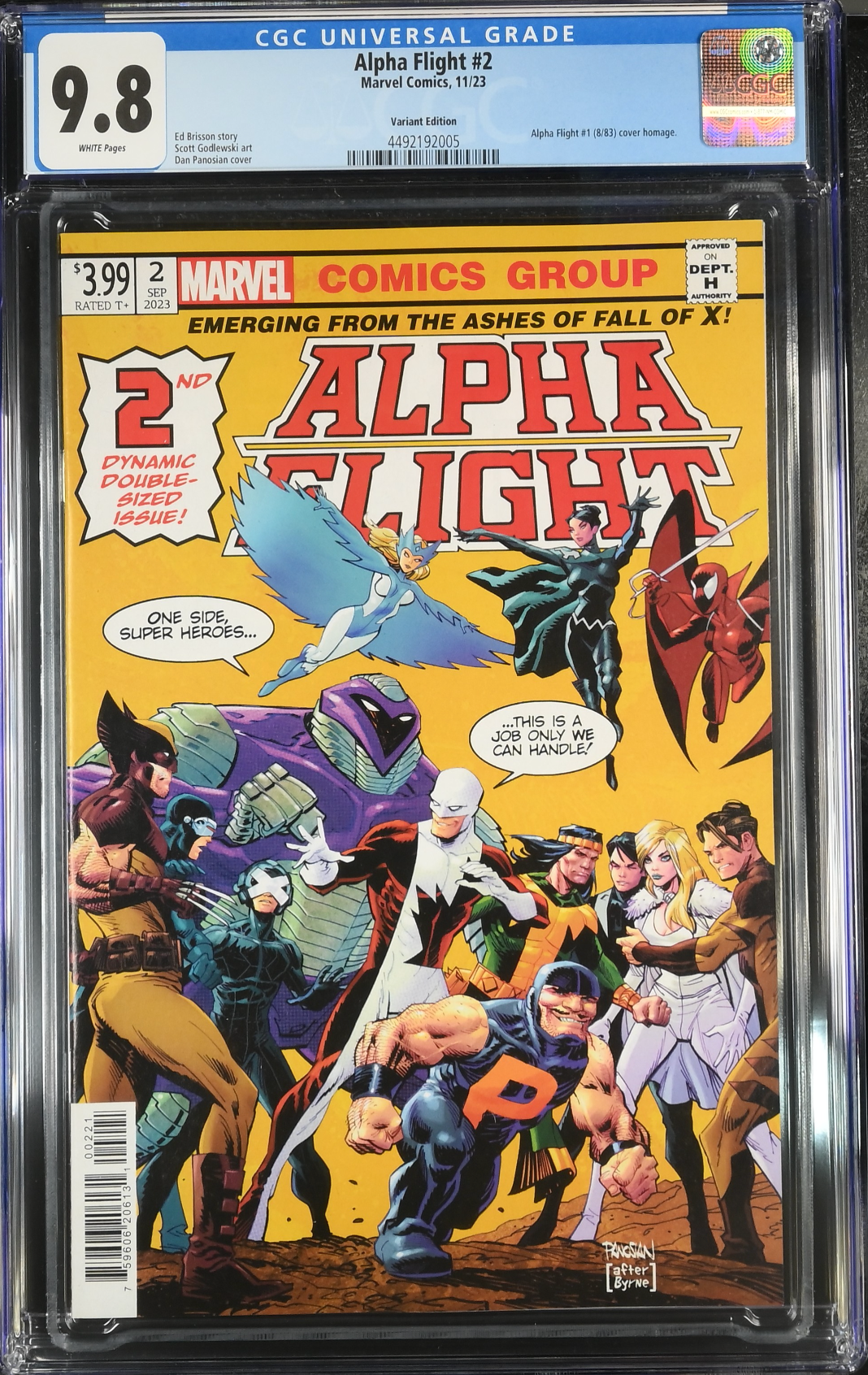 Alpha Flight #2 Panosiani Variant CGC 9.8