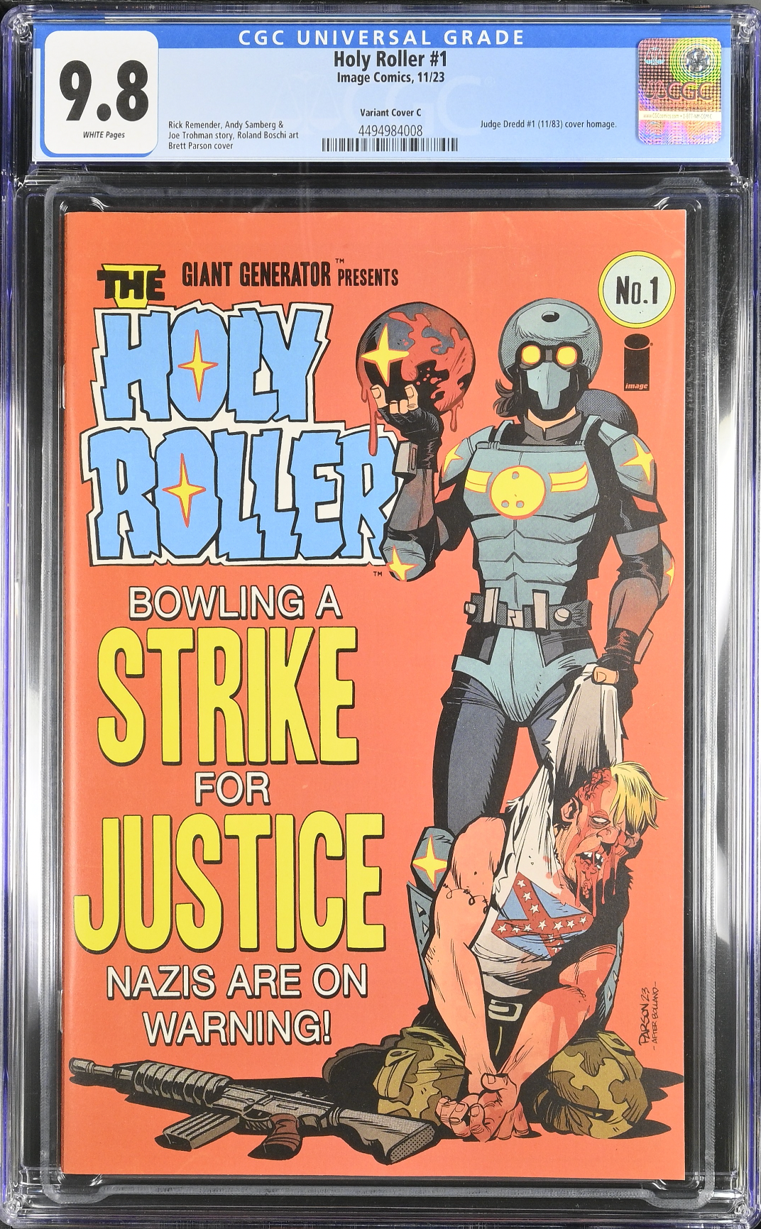Holy Roller #1 Parson 1:10 Retailer Incentive Variant CGC 9.8