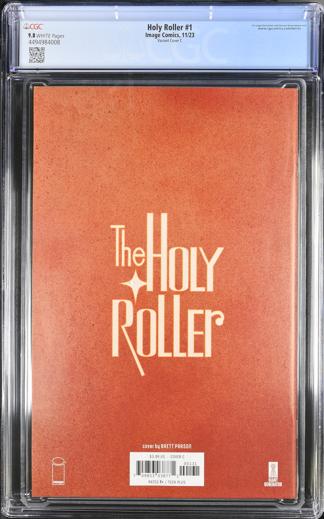 Holy Roller #1 Parson 1:10 Retailer Incentive Variant CGC 9.8