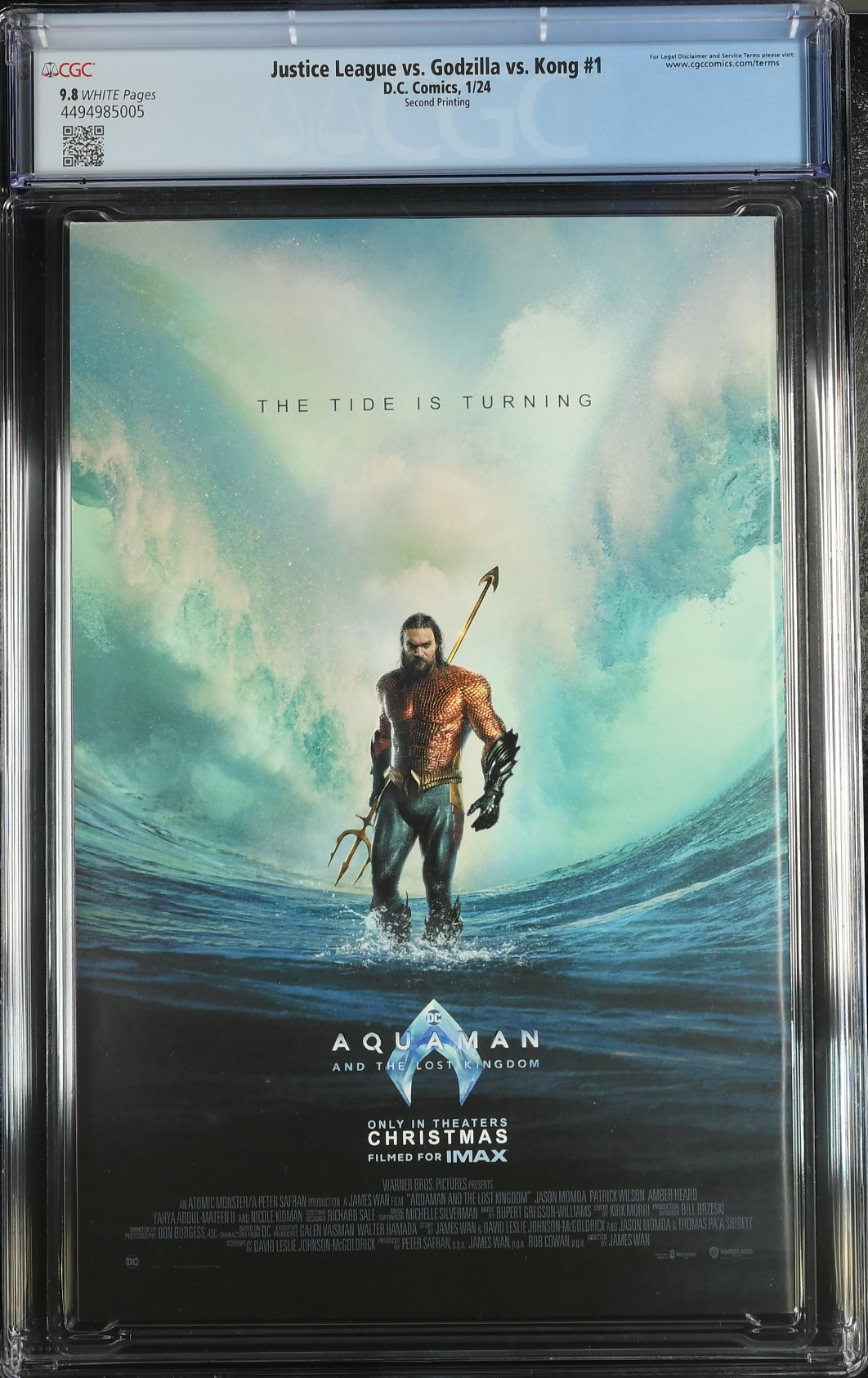 Justice League vs. Godzilla vs. Kong #1 Second Printing CGC 9.8