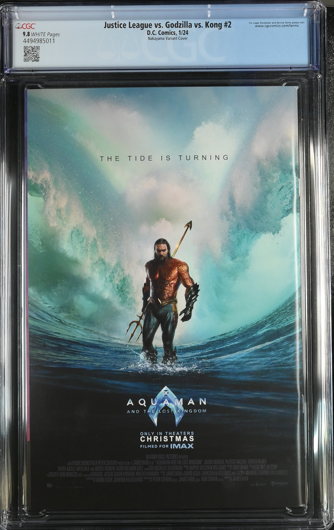 Justice League vs. Godzilla vs. Kong #2 Nakayama Connecting Cover B Variant CGC 9.8