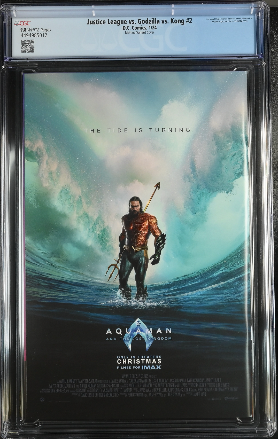 Justice League vs. Godzilla vs. Kong #2 Mattina 1:25 Retailer Incentive Variant CGC 9.8