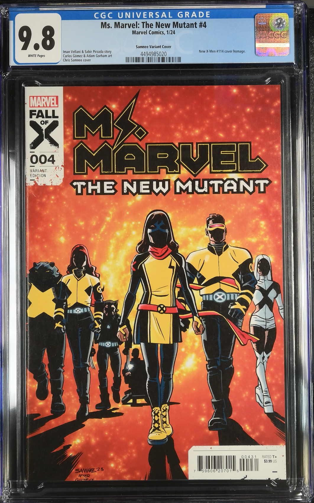 Ms. Marvel: The New Mutant #4 Samnee Variant CGC 9.8