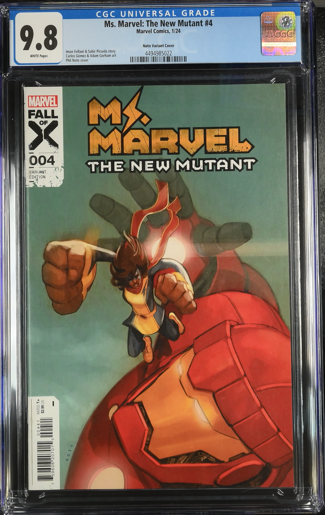 Ms. Marvel: The New Mutant #4 Noto Variant CGC 9.8
