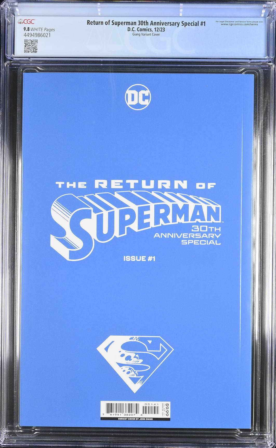 Return of Superman 30th Anniversary Special #1 - Cover B - Giang Cyborg Superman Die-Cut Variant CGC 9.8