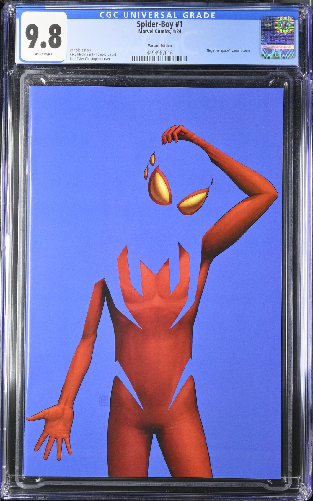 Spider-Boy #1 Christopher Negative Space Variant CGC 9.8
