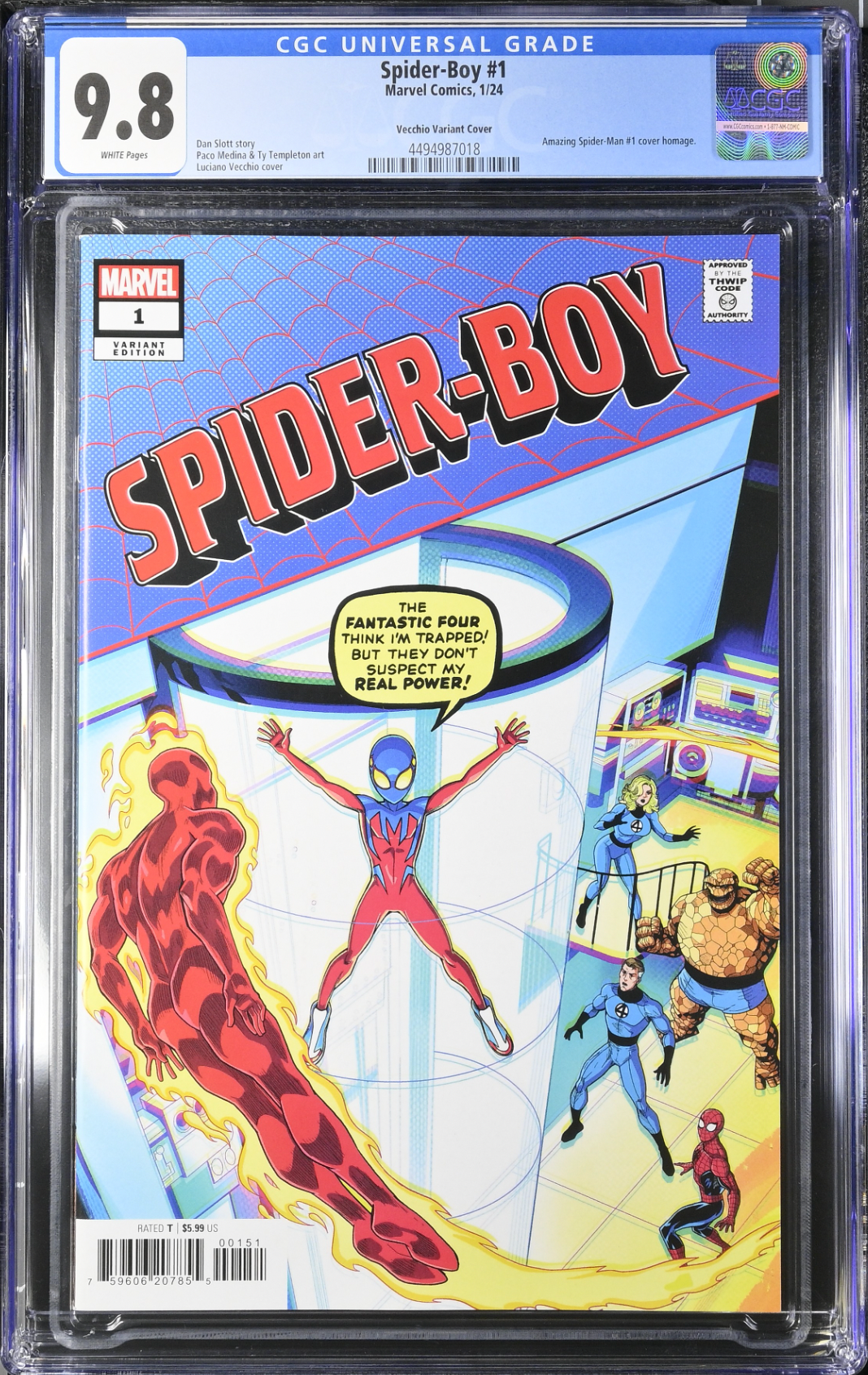 Spider-Boy #1 Vecchio Variant CGC 9.8
