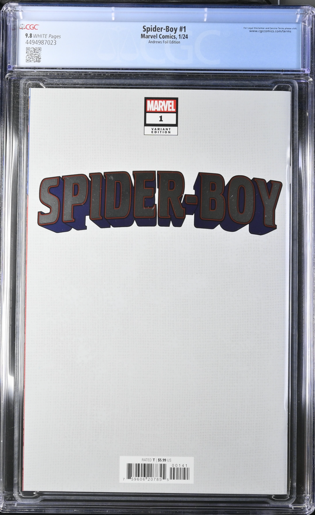 Spider-Boy #1 Andrews Foil Variant CGC 9.8