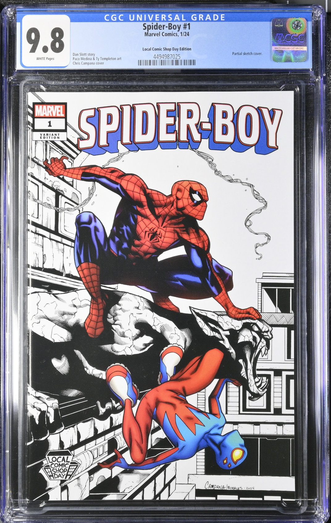 Spider-Boy #1 Campana Local Comic Shop Day Variant CGC 9.8