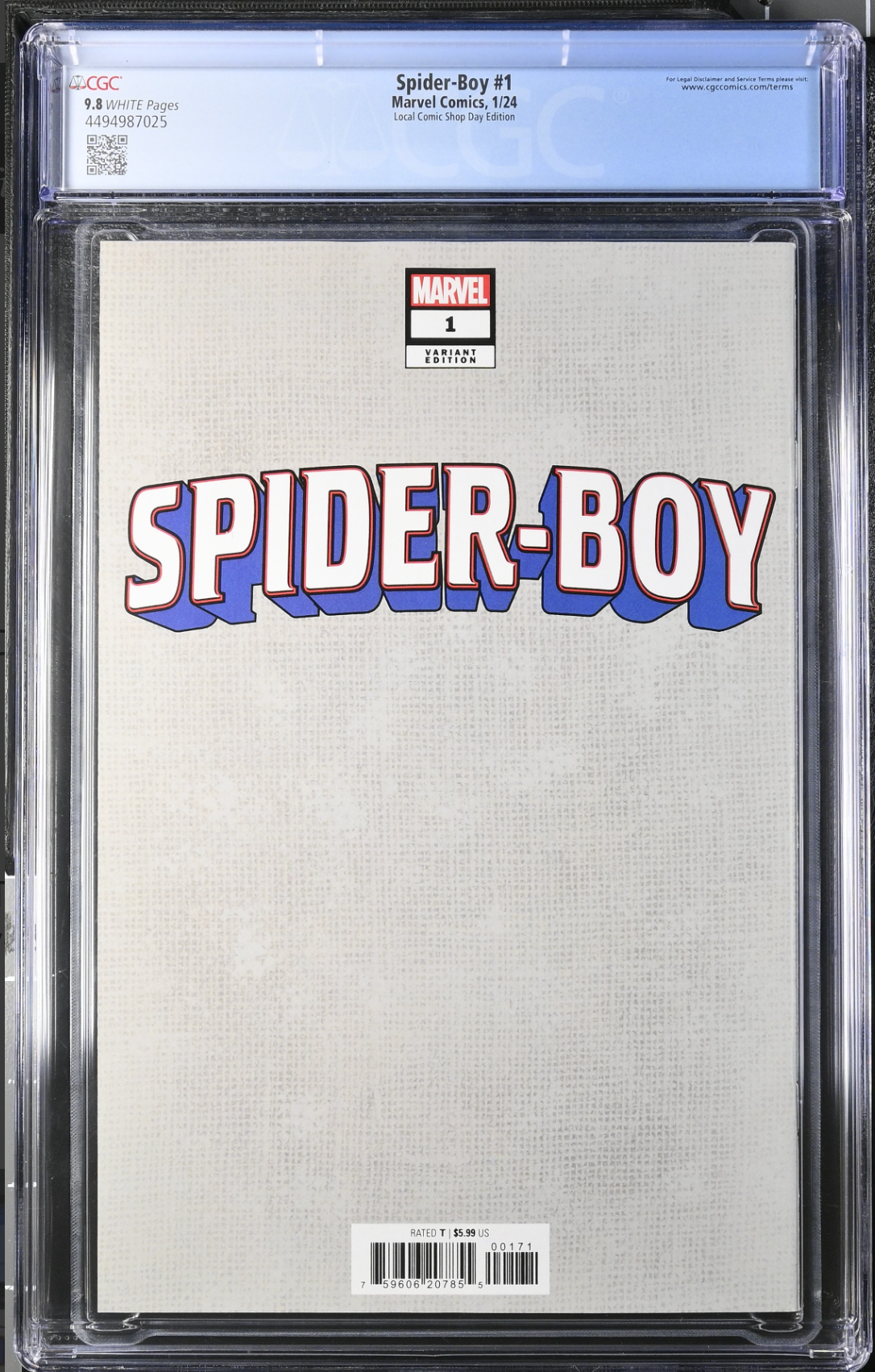 Spider-Boy #1 Campana Local Comic Shop Day Variant CGC 9.8