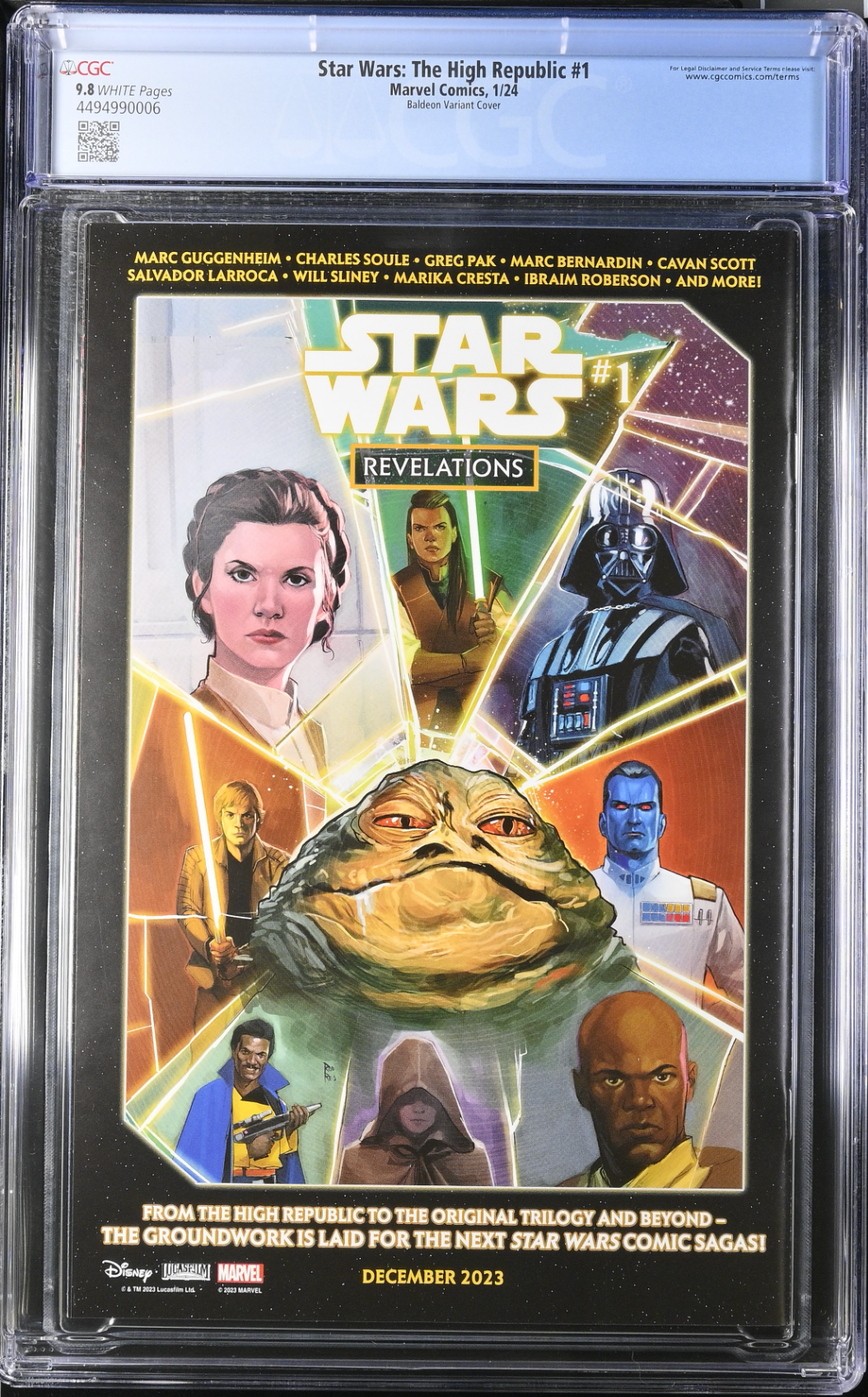Star Wars: The High Republic (Phase III) #1 Baldeon 1:25 Retailer Incentive Variant CGC 9.8
