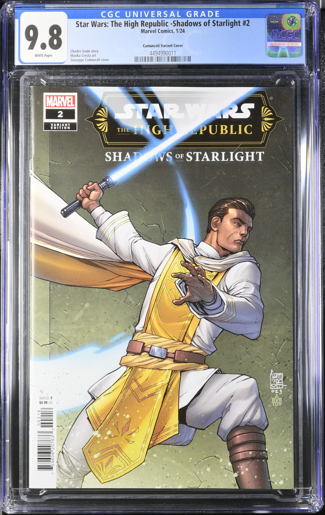 Star Wars: The High Republic - Shadows of Starlight #2 Camuncoli 1:25 Retailer Incentive Variant CGC 9.8
