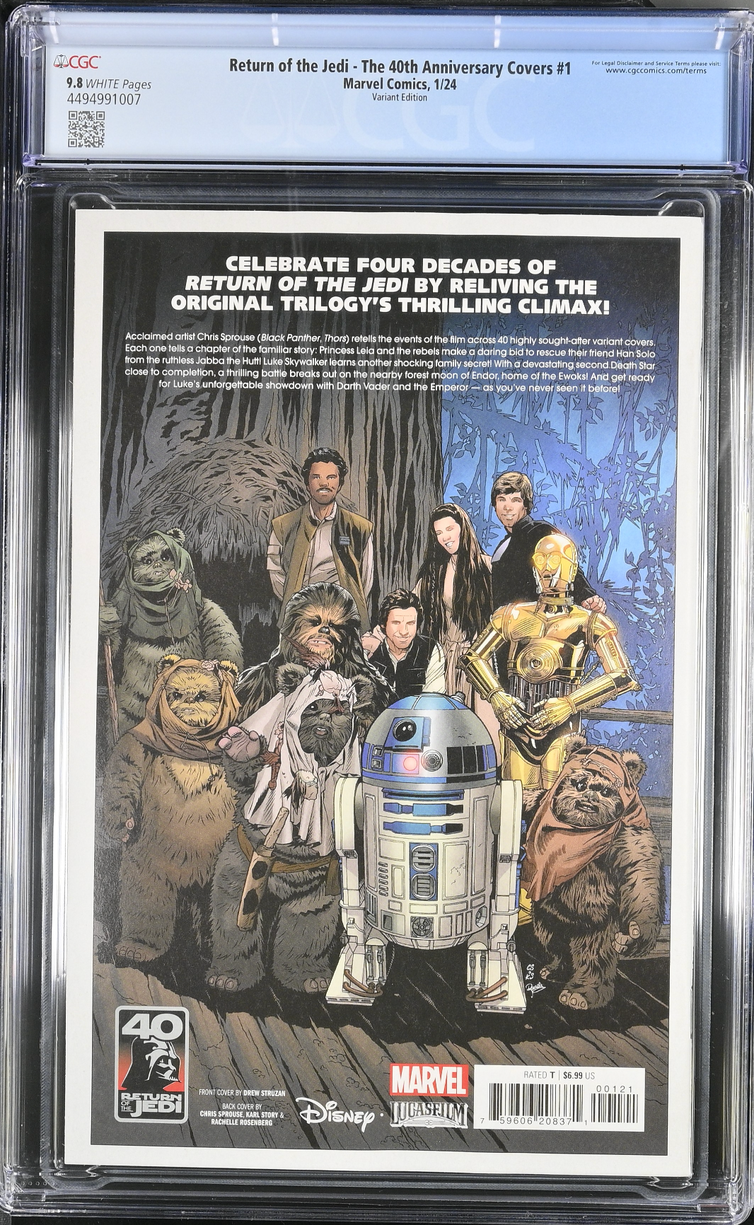 Star Wars: Return of the Jedi - The 40th Anniversary Covers by Chris Sprouse #1 Struzan Movie Poster Variant CGC 9.8