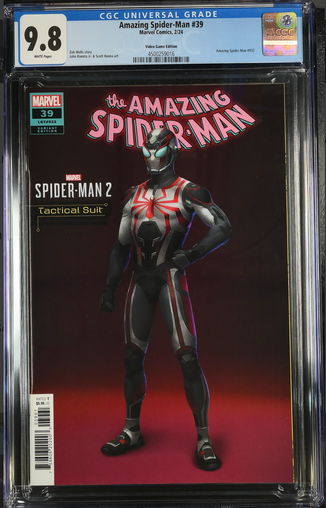 Amazing Spider-Man #39 Mandish Spider-Man 2 Tactical Suit Variant CGC 9.8