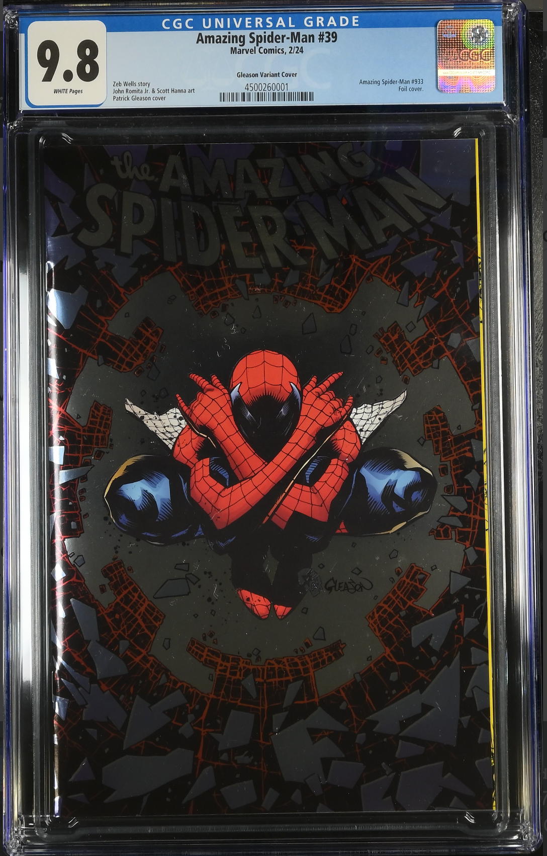 Amazing Spider-Man #39 Gleason Foil Variant CGC 9.8