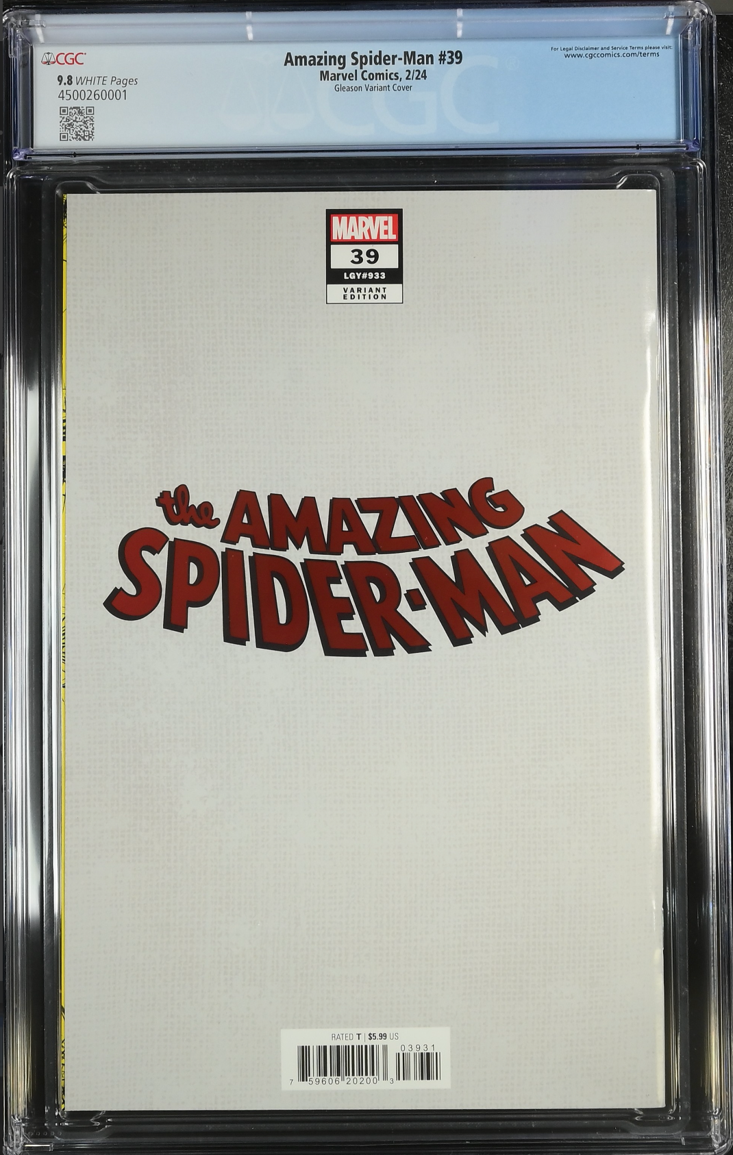 Amazing Spider-Man #39 Gleason Foil Variant CGC 9.8