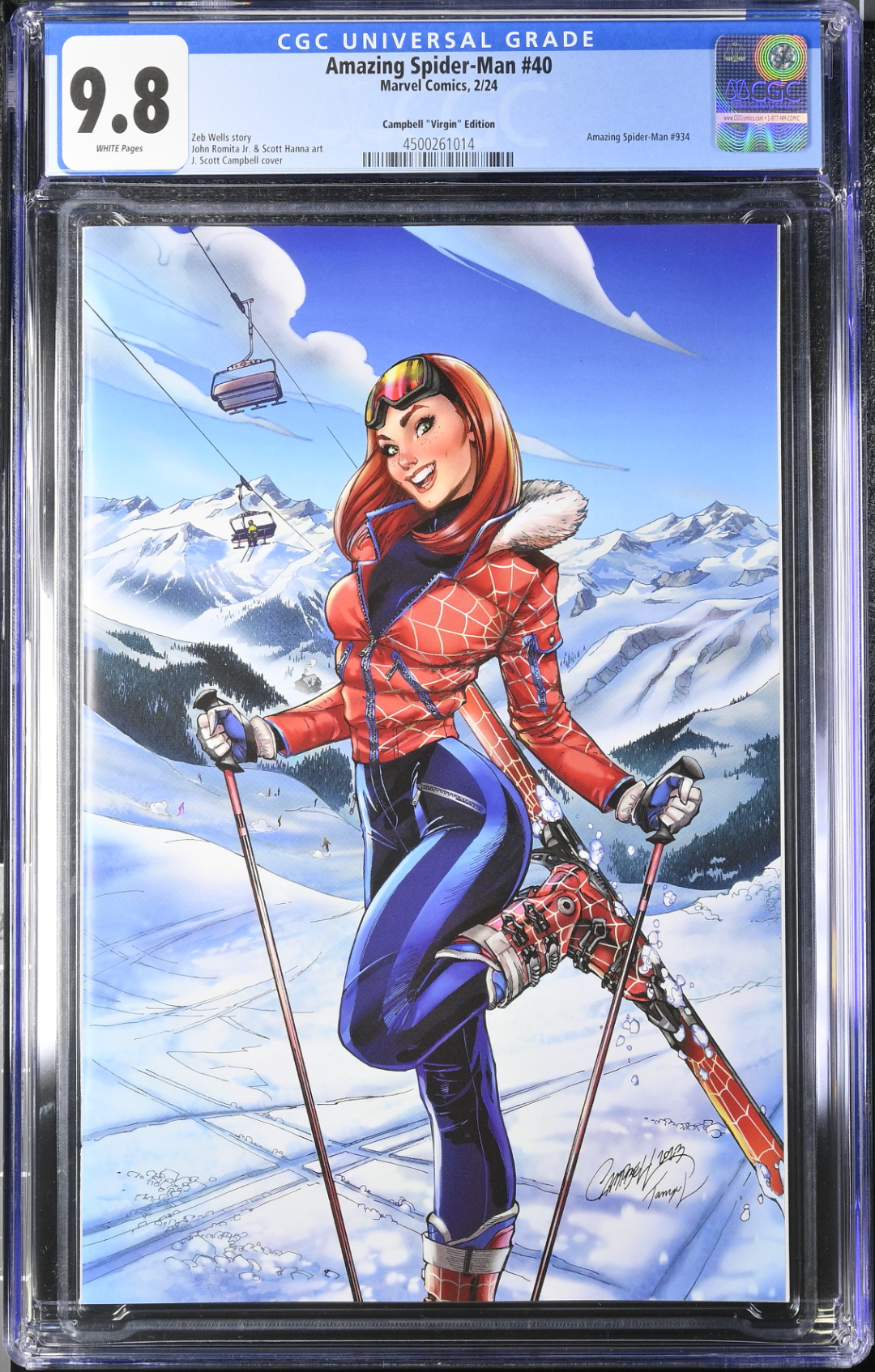 Amazing Spider-Man #40 Campbell Ski Chalet 1:100 Virgin Retailer Incentive Variant CGC 9.8