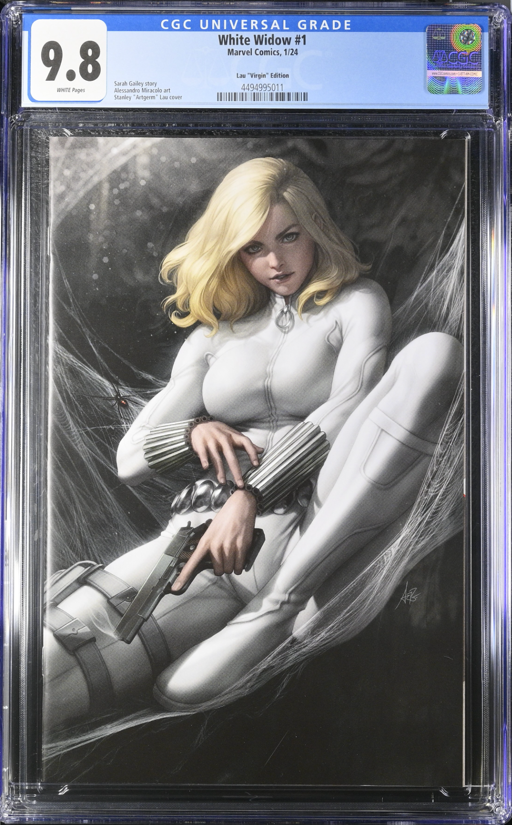 White Widow #1 Artgerm 1:100 Virgin Retailer Incentive Variant CGC 9.8