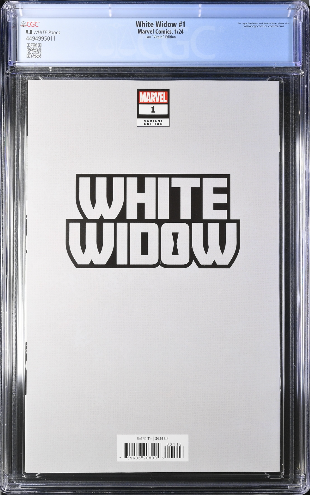 White Widow #1 Artgerm 1:100 Virgin Retailer Incentive Variant CGC 9.8