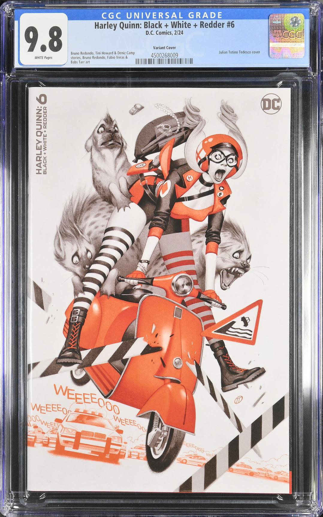 Harley Quinn: Black + White + Redder #6 Totino Variant CGC 9.8