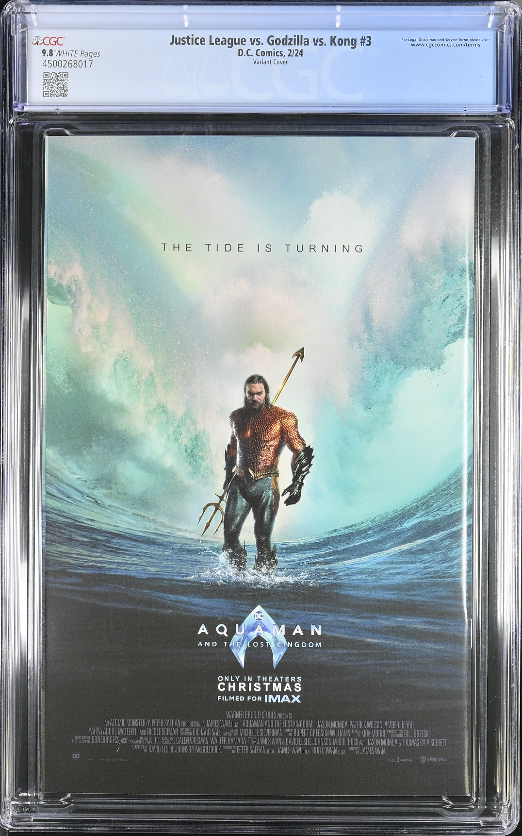 Justice League vs. Godzilla vs. Kong #3 Meyers Variant CGC 9.8