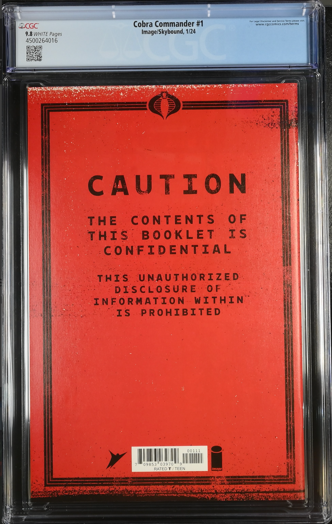 Cobra Commander #1 CGC 9.8