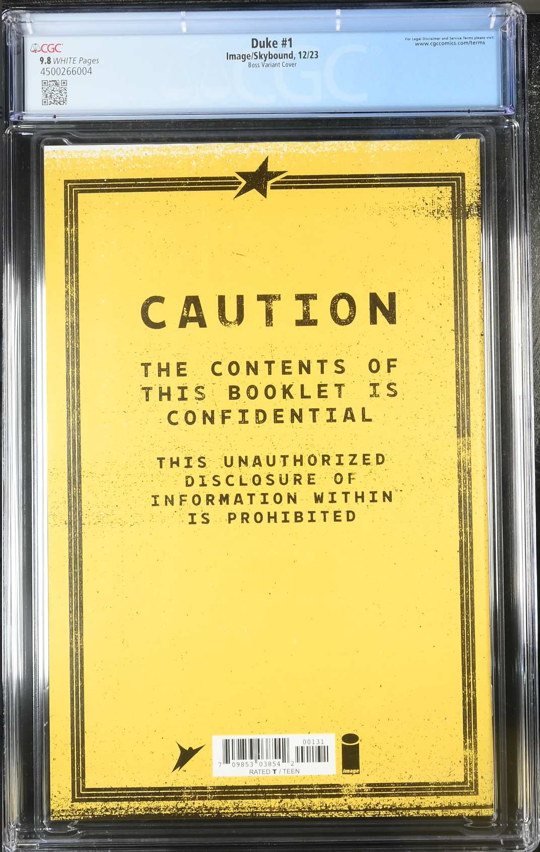 Duke #1 - Cover C - Boss 1:10 Retailer Incentive Variant CGC 9.8