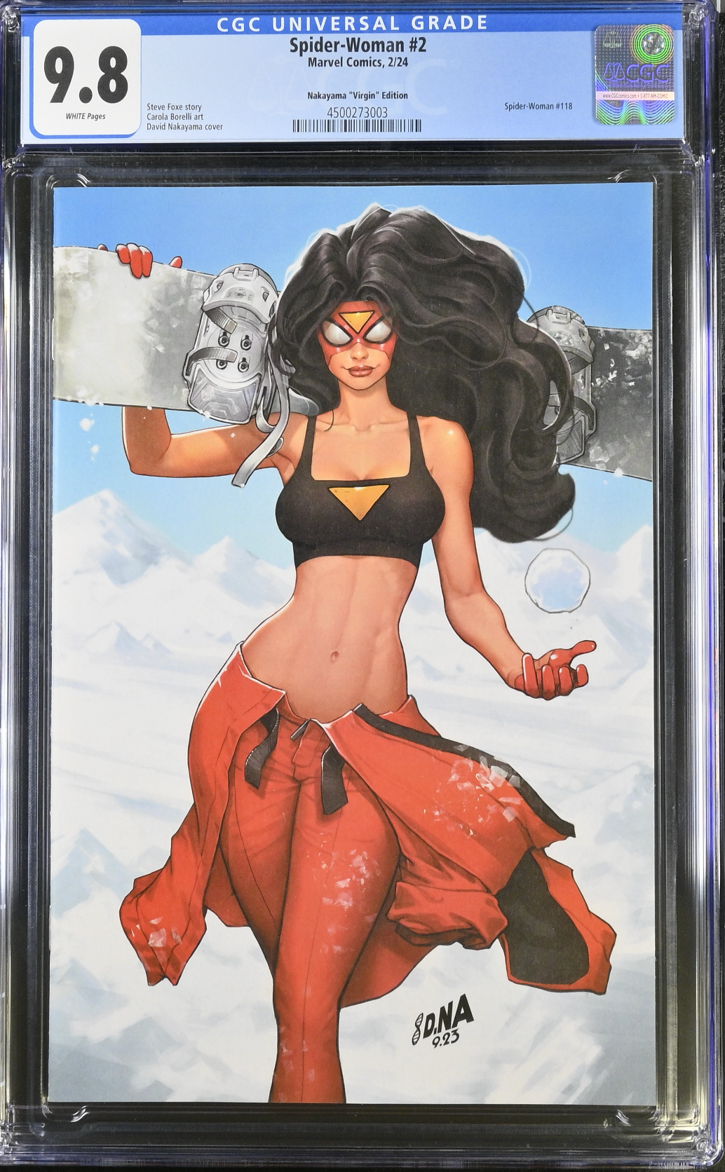 Spider-Woman #2 Nakayama 1:100 Virgin Retailer Incentive Variant CGC 9.8