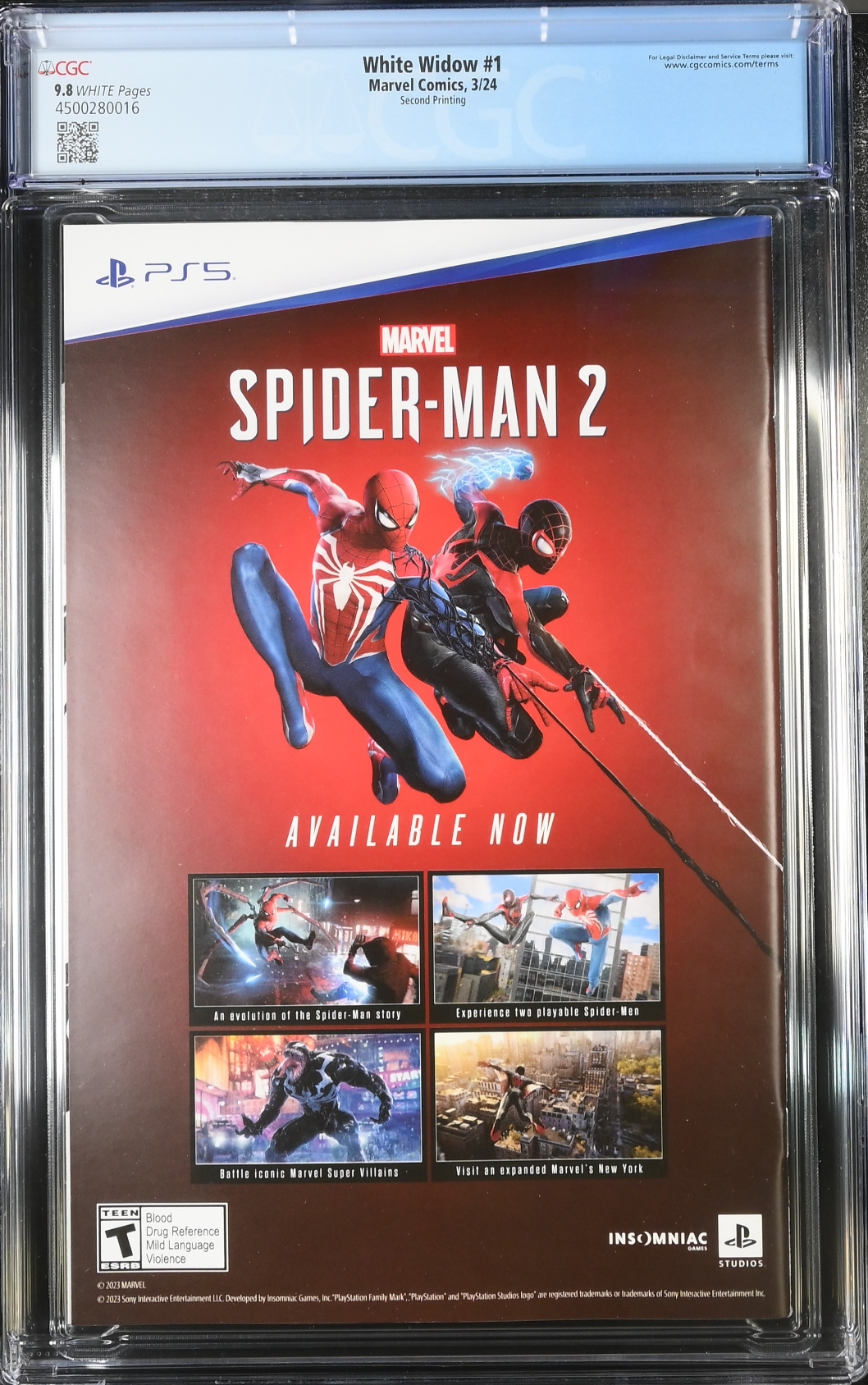 White Widow #1 Artgerm Second Printing CGC 9.8