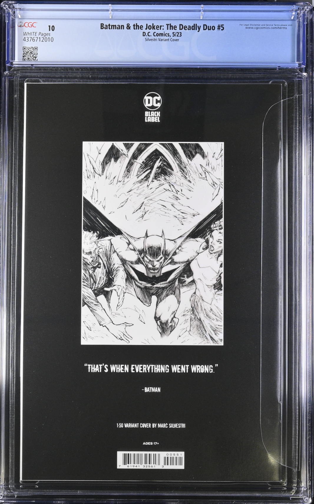 Batman & The Joker: The Deadly Duo #5 Silvestri 1:50 Retailer Incentive Variant CGC 10.0