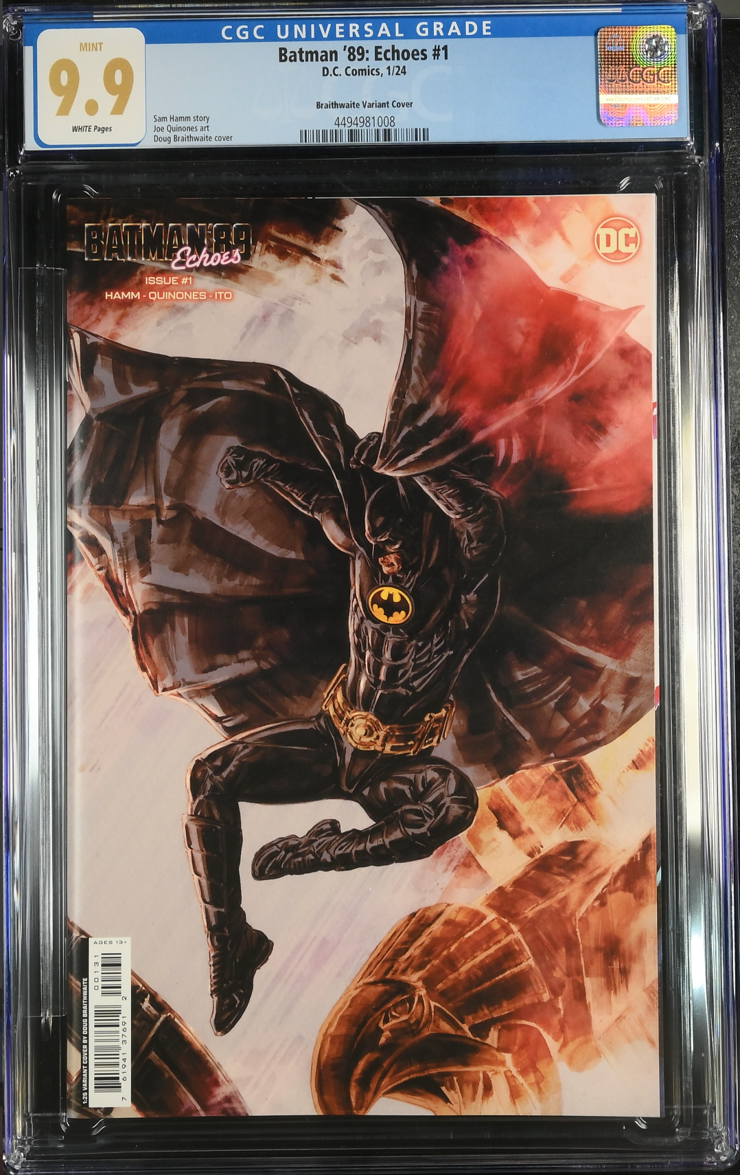 Batman '89: Echoes #1 Braithwaite 1:25 Retailer Incentive Variant CGC 9.9