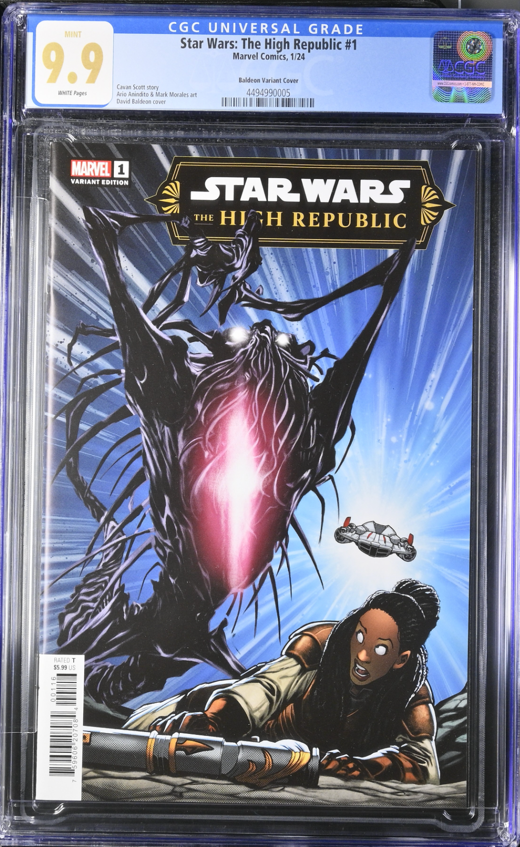 Star Wars: The High Republic (Phase III) #1 Baldeon 1:25 Retailer Incentive Variant CGC 9.9