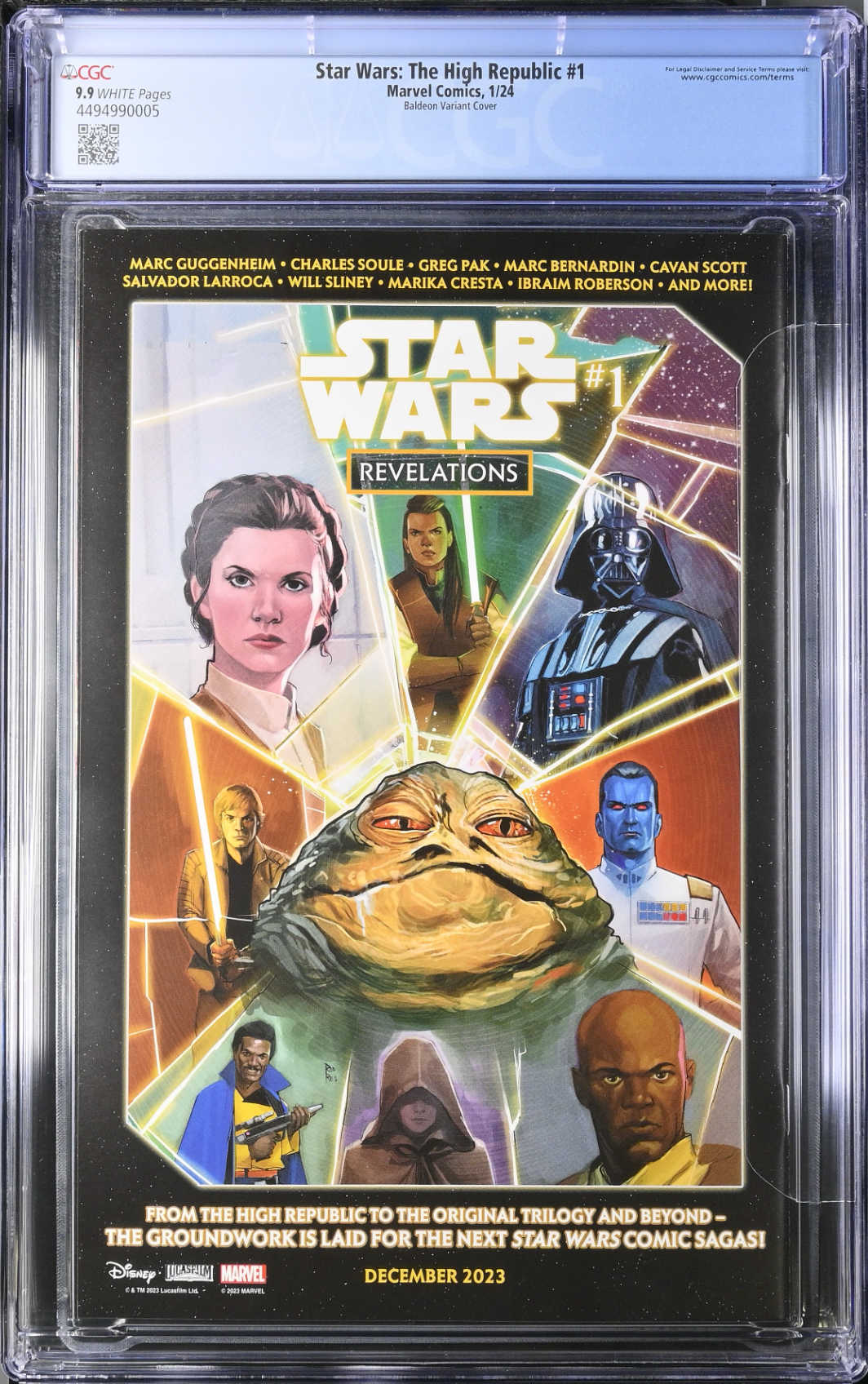 Star Wars: The High Republic (Phase III) #1 Baldeon 1:25 Retailer Incentive Variant CGC 9.9