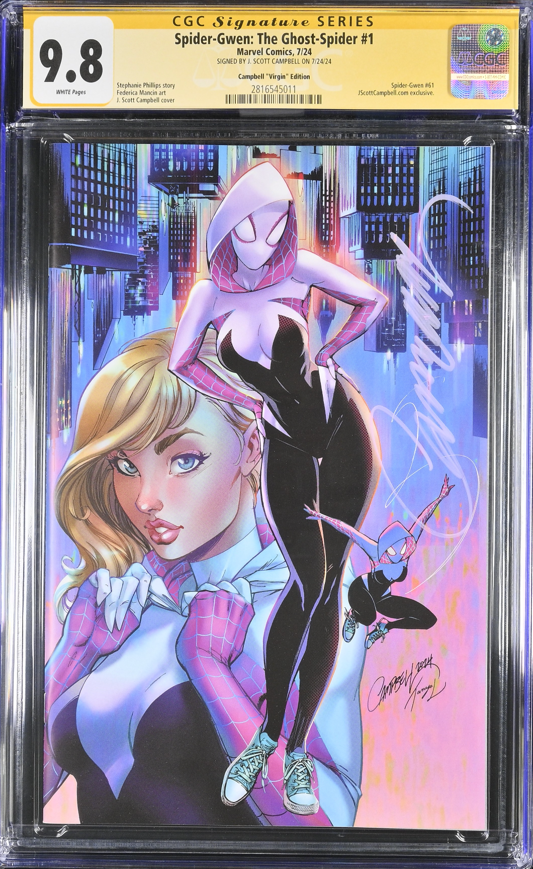 CGC 9.8 2024 Spider-Gwen: Ghost Spider #1 Animation cover edition