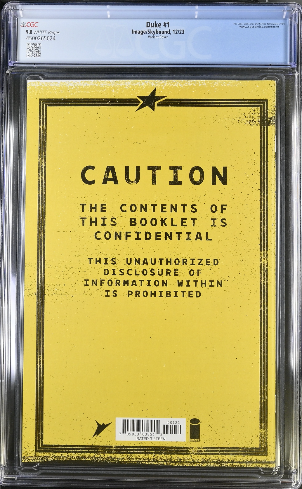 Duke #1 - Cover B - Aja Variant CGC 9.8