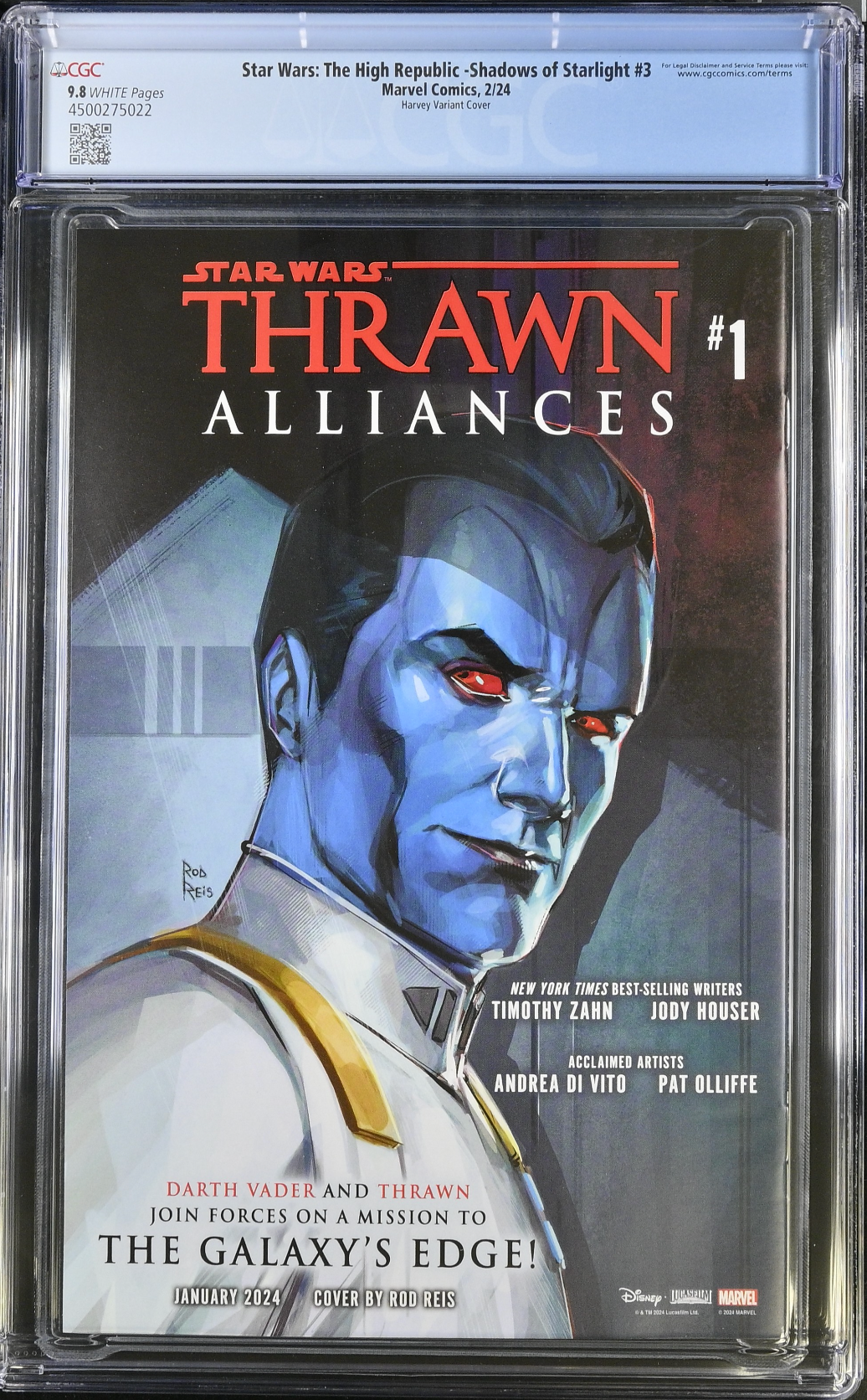 Star Wars: The High Republic - Shadows of Starlight #3 Harvey Spoiler 1:25 Retailer Incentive Variant CGC 9.8