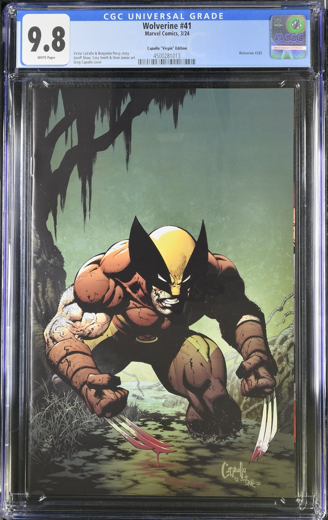 Wolverine #41 Capullo 1:200 Virgin Retailer Incentive Variant CGC 9.8